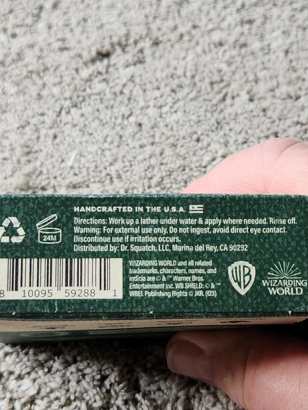 Slytherin SUDS OF THE SLY Men's Natural Soap - Green